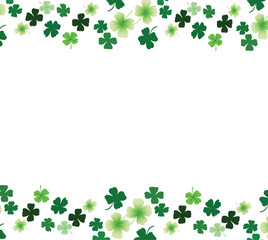 Saint Patrick's Day, Shamrock,green Green Shamrock Leaves Decorative Border