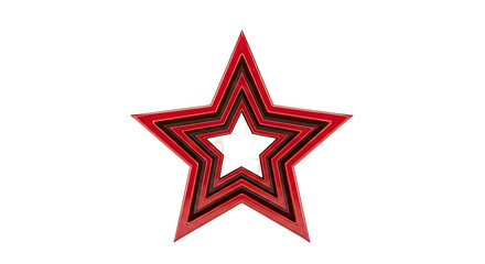 Obraz premium Layered Red Star Emblem