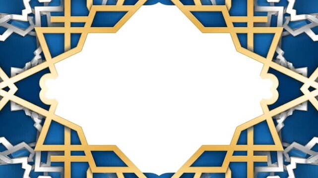 Islamic Geometric Pattern Background Animation.