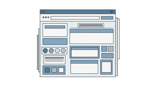 Webpage Wireframe Design Layout Template.