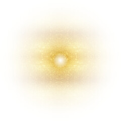 Abstract golden grainy nebula light orb with soft glowing center © titileedzs