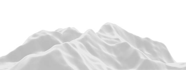 Naklejka premium Snowy mountain. Panoramic winter landscape