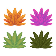 Fototapeta premium set of colorful flower