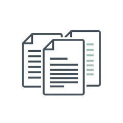 Blank document template with paperclip icon isolated on transparent background