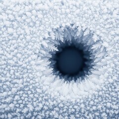 Abstract winter texture of thick, heavy white frost and intricate crystalline ice covering the internal surface of a deep refrigeration unit, winterscape, rough, ice