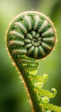 Fern Frond Unfurling - A Spiral of Life.