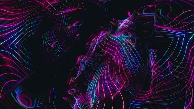 Abstract neon lights vj loop