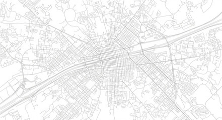 Detailed City Map Illustration Design.
