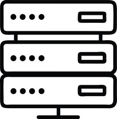 A stack of computer servers in a data center with modern design