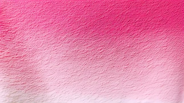 A close-up view presents a gradient of pink to white fabric, with a textured surface. The folds and texture create a visual depth