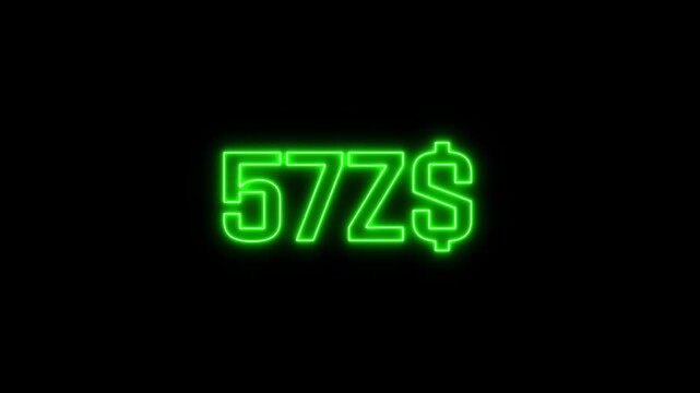 Seamless Animated Counting from 0 to 500 Zimbabwean Dollars Digital Finance Counter