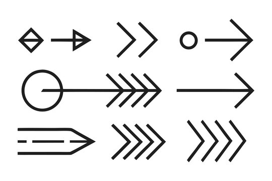 Different Directional arrow sign or icons set design vector