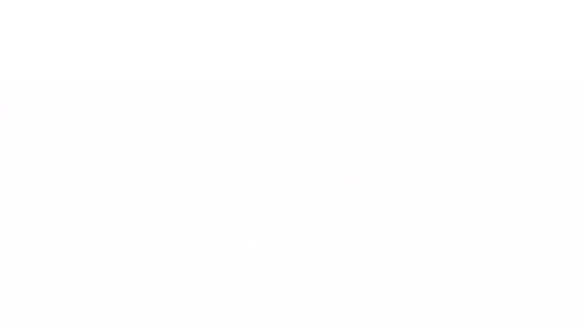 A simple animation of chaotically moving yellow flowers on a white background