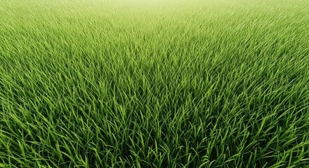 Obraz premium A perfectly manicured, dense green grassplot filling the frame, showing healthy, uniform turf under bright daylight, verdant, beautiful, park
