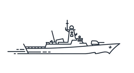 Military Naval Warship Vessel Boat. © Agus