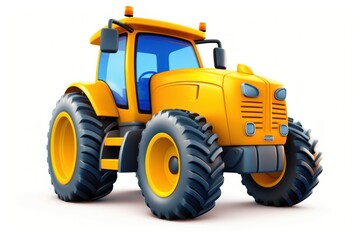 Obraz premium Tractor bulldozer vehicle cartoon.