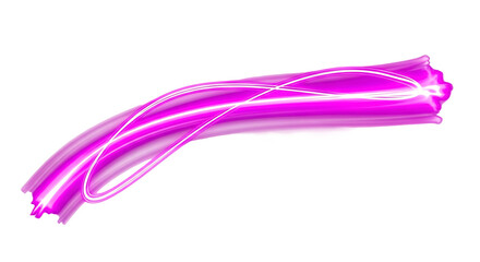 Pink abstract light streak with smooth flowing lines