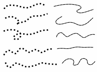 Fototapeta premium A collection of black doodle elements. Random doodle icons and various shapes. Hand-drawn vector doodles.