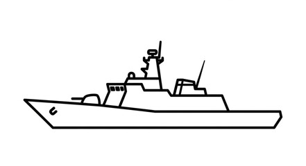Military Naval Warship Vessel Ship Boat. © Andik