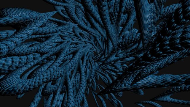 skull and crossbones colourful tunnel. blue and red tunnel	
