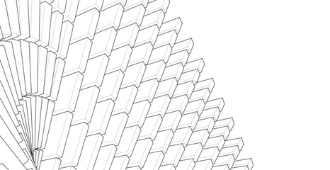 abstract geometric modular surface 3d