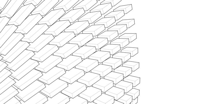 abstract geometric modular surface 3d