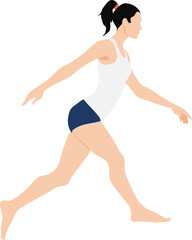 ダイエットに成功した女性のイラスト