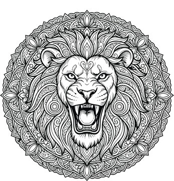 lion head vector illustration