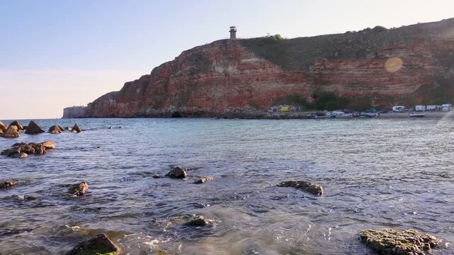 View from Bolata beach in area of Kaliakra Nature Reserve, Bulgaria