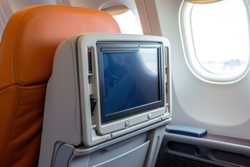 Airplane vehicle monitor screen.