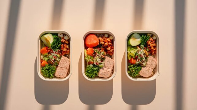 Healthy Meal Prep Bento Boxes with Balanced Ingredients