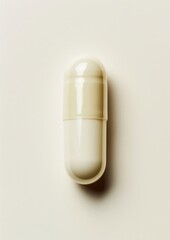 Capsule white pill medication.