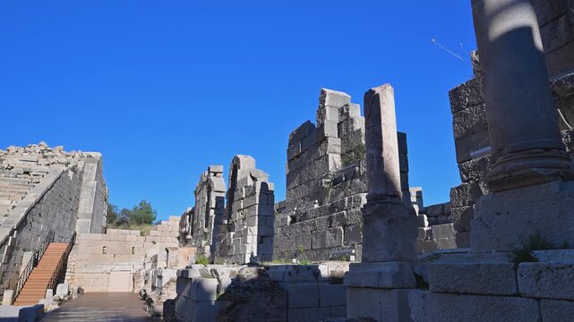 Ancient roman theater ruins in Patara, Turkey