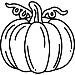 Simple Pumpkin Outline Icon