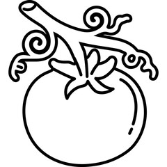 Tomato Line Art Icon