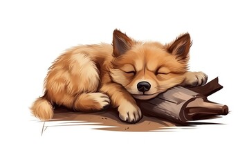 Fototapeta premium Dog cartoon mammal animal.