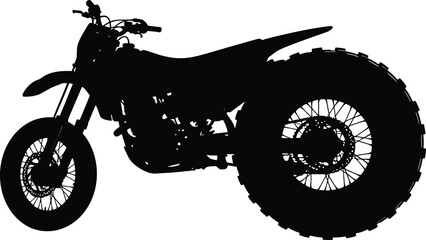 Fototapeta premium Dirt Bike Silhouette Pack for Extreme Sports Illustration