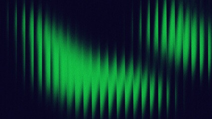 Abstract dark green vertical lines background with grain texture and wave motion effect.