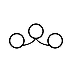 Simple silhouette of interconnected circles