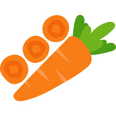 Sliced Carrot Illustration