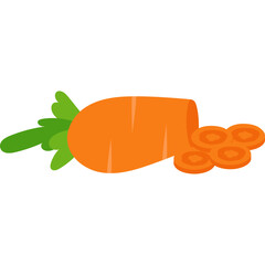 Sliced Carrot Vegetable Icon