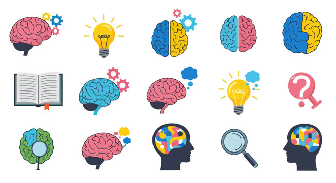 Human Head Brain Creative Thinking Process.