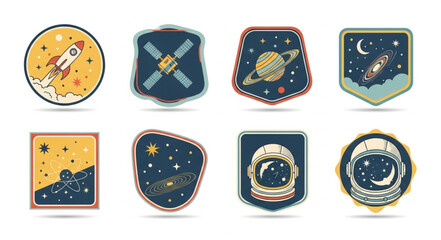 Collection of Space Exploration Patches and Emblems. © Kimpling