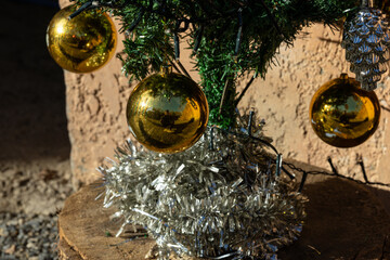 Vibrant Holiday Ornaments with Metallic Tinsel