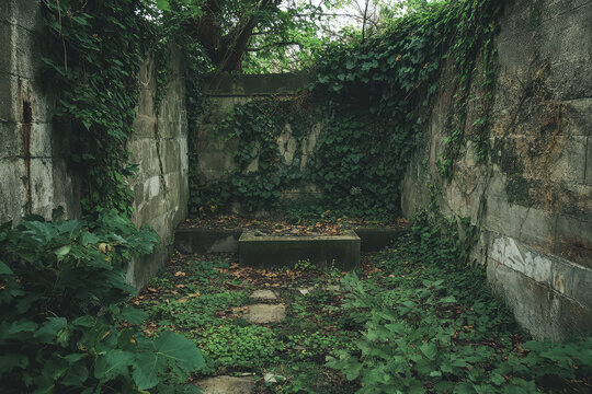 abandoned house in the woods