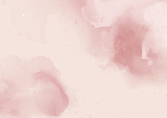 Fototapeta premium Elegant mimimal hand painted pink watercolour background design