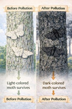 Impact of Industrial Pollution on Moth Appearance