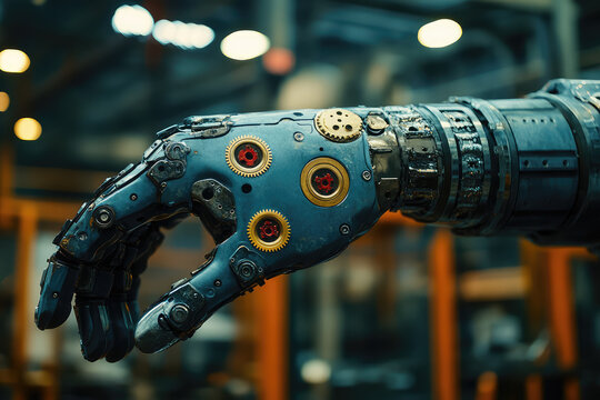 metal robot arm