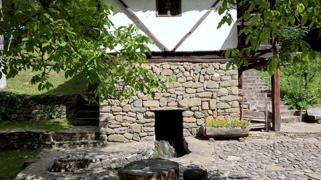 Old building in Etar near Gabrovo , Bulgaria, 4k video