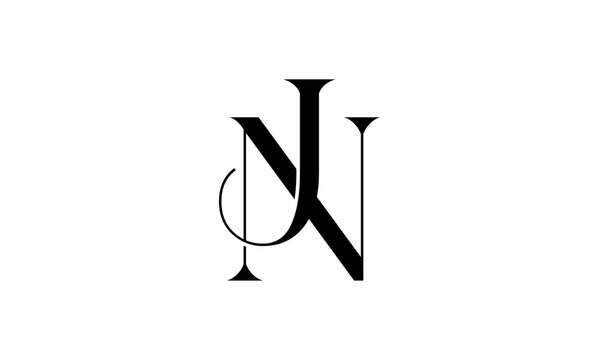 JN initial letter Logo or JN monogram